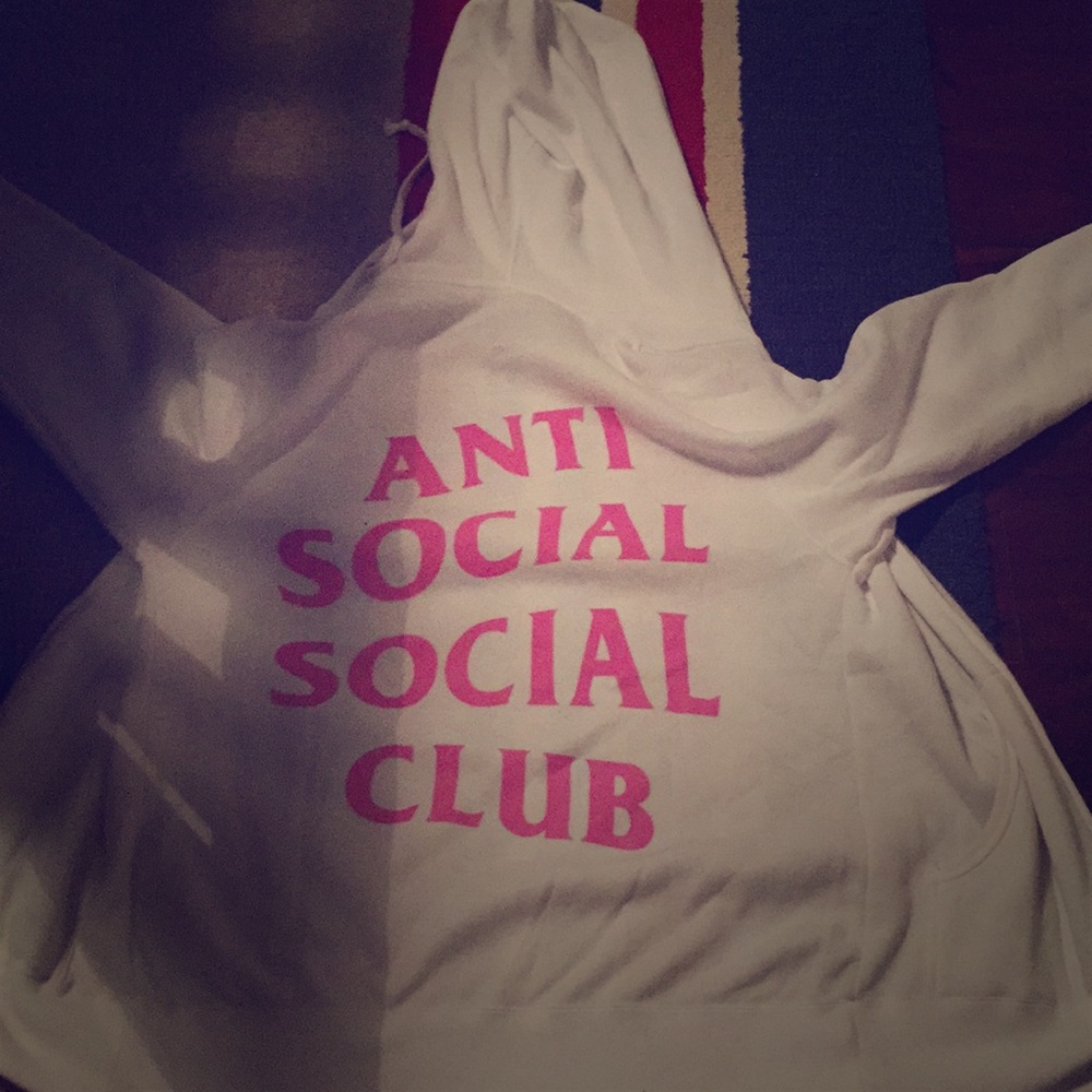 Anti social social club zip up men xs in men
